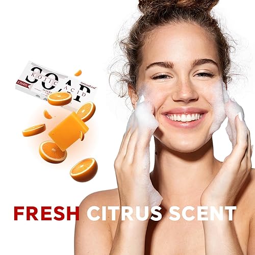 Miniatura 5 de Jabón de ácido kójico, barra de jabón de cúrcuma, aroma de cítricos frescos, suave para la cara y el cuerpo con vitamina C, manteca de karité,