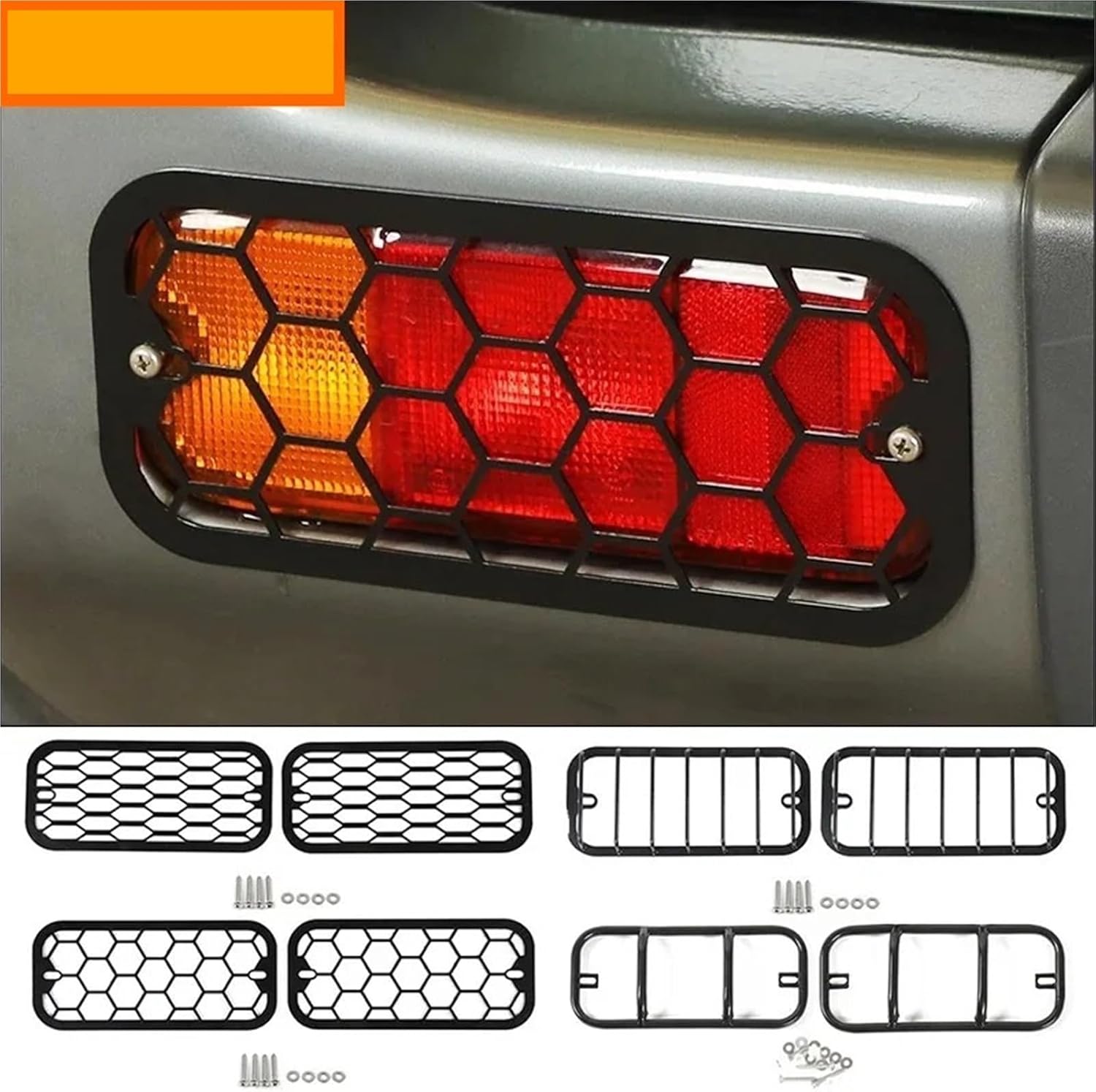 Lamp Hoods Compatible For Suzuki Jimny 2007-2017 Car Rear Bumper Fog Lamp Light Trim Cover Rear Fog Light Decoration Accessories(Black)