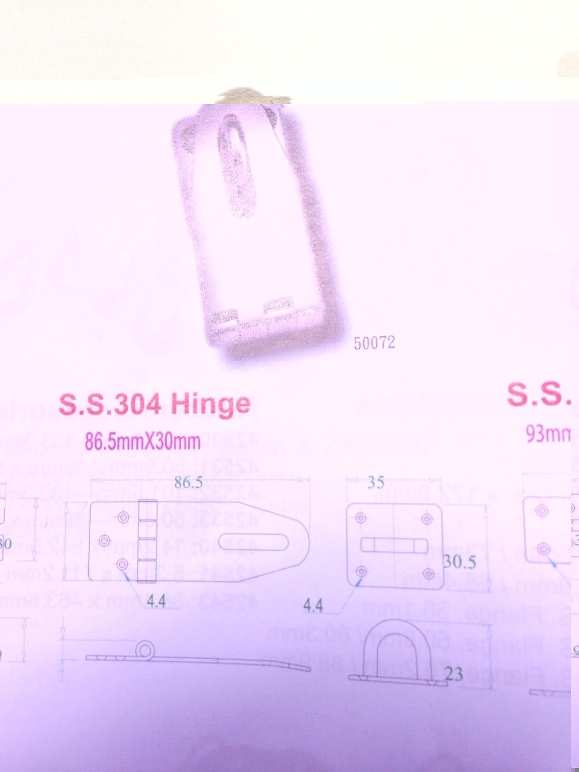 Marine Boat Stainless Steel 304 Safety HASP/Hinge 3 1/3" by 1.2" Long Hardware