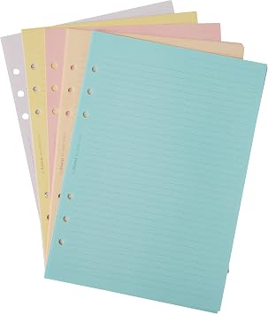 Filofax A5 Classic Coloured Ruled Notepaper