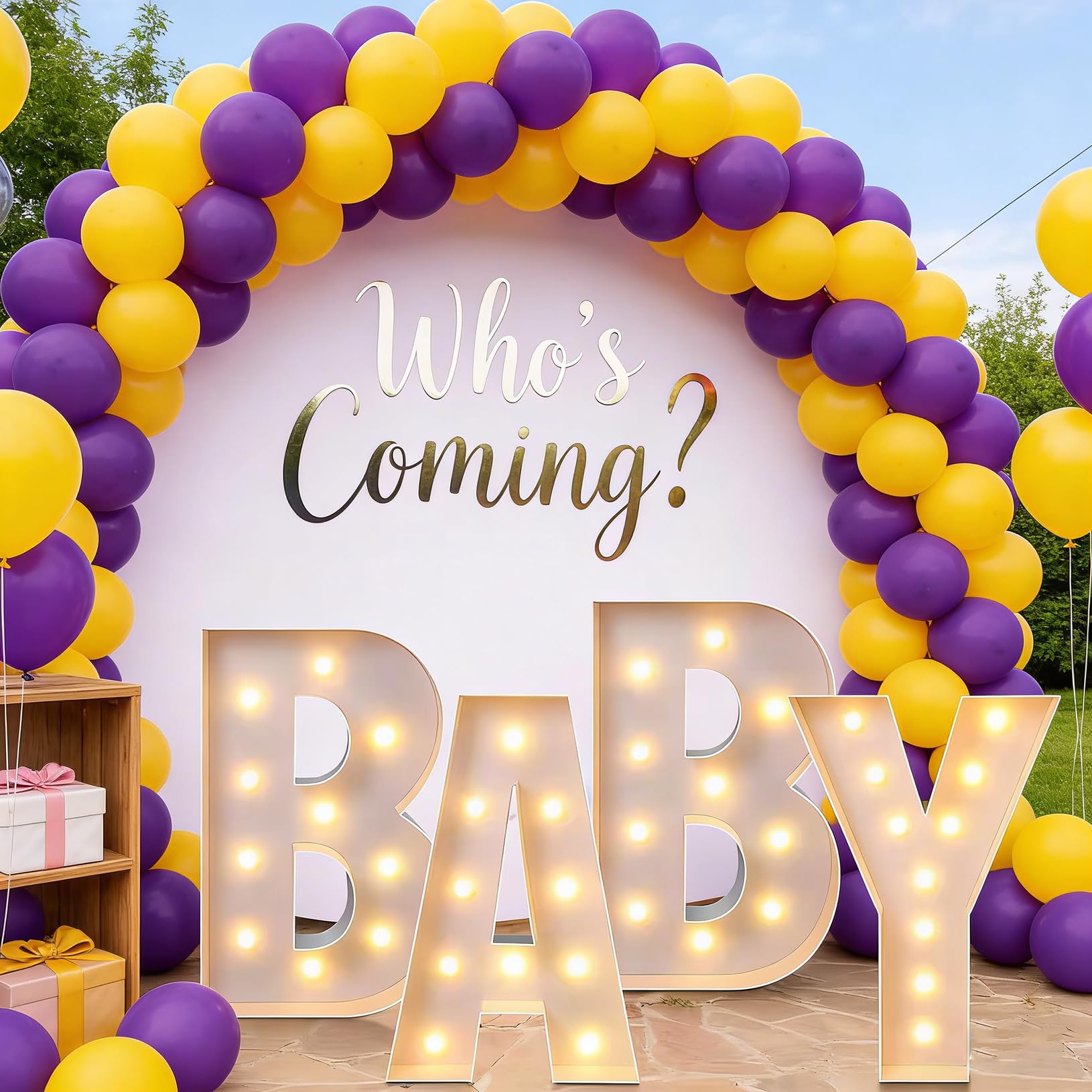 Litera A LED, olbrzymia piankowa tablica imprezowa, duży balon mozaikowy, wstępnie wycięty znak z pianki, na urodziny, ukończenie szkoły, rocznicę, 120 cm - 4 stopy