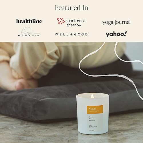 Miniatura 5 de Mindful & Modern - Juego de velas naturales de regalo, Palo Santo y abeto bálsamo, salvia y lavanda, jengibre y limoncillo, eucalipto, bergamota y