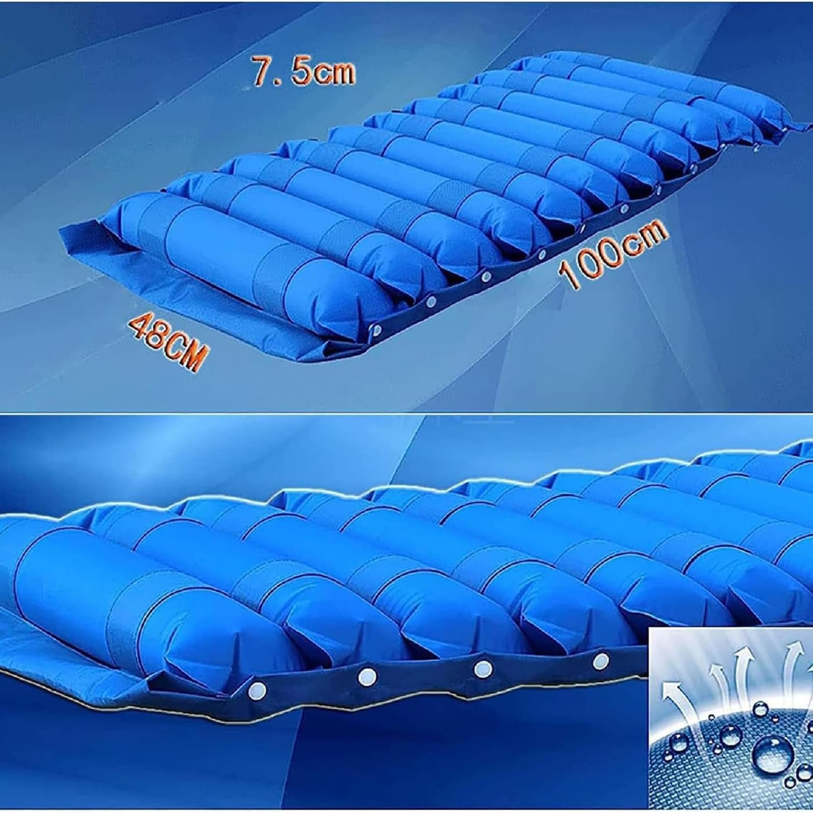 MObyat Coussin en Fauteuil Roulant, Matelas À Air À Pression Alternée avec Pompe + 11 Bandes De Gaz, Pompe À Pression Variable Ultra Silencieuse, pour Favoriser La Circulation Musculaire Et Le Sang