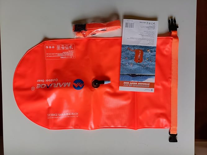Boya De Natación Inflable Con Bolsa Impermeable Y Cinturón Ajustable: Seguridad Para Aguas Abiertas, Triatlón Y Kayak