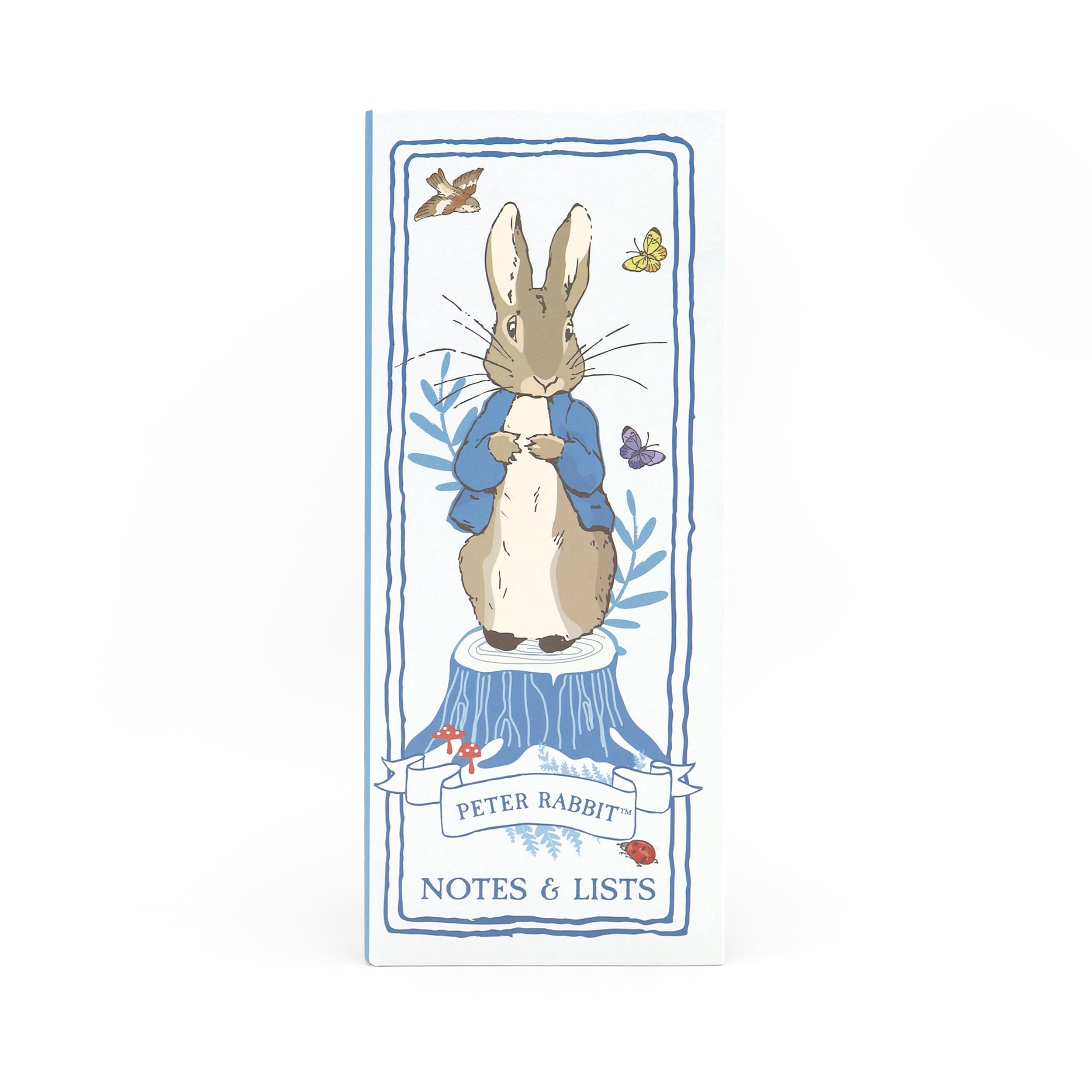 Robert Frederick Peter Rabbit Tall Notepad and List Set including Pencil - Forest Picnic Design, Blue