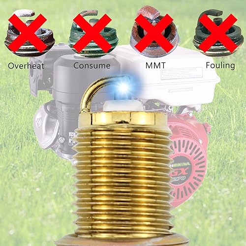 Miniatura 7 de 4 bujías F7TC GX120 GX160 GX200 GX240 GX270 GX340 GX390 Bujías con llave para generador de motor de 4 tiempos, cortacésped, motosierra, tractor,