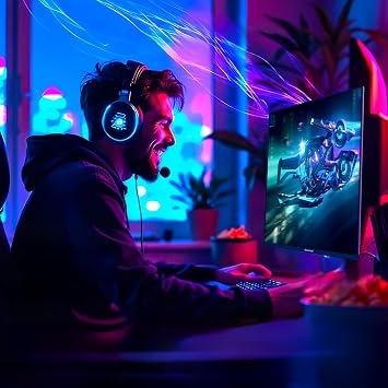 Gawfolk Gaming Monitor 27 inch QHD IPS, PC Screen 120Hz 2K (25601440P), Ultra-Thin Zero Frame Computer Display for Home Office Business, DP, HDMI, Wall-Mounted