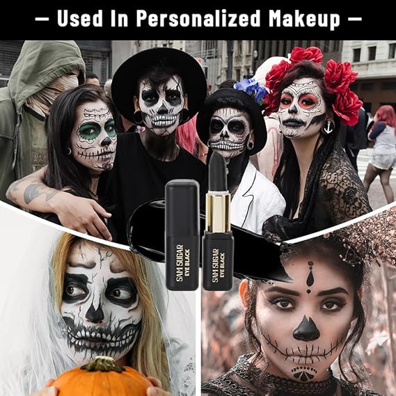 Black Matte Lipstick for Halloween Gothic Cosplay Makeup, Non-Stick Cup Velvet Waterproof and Long Lasting Lip Gloss Matte Lipstick (Black 06)