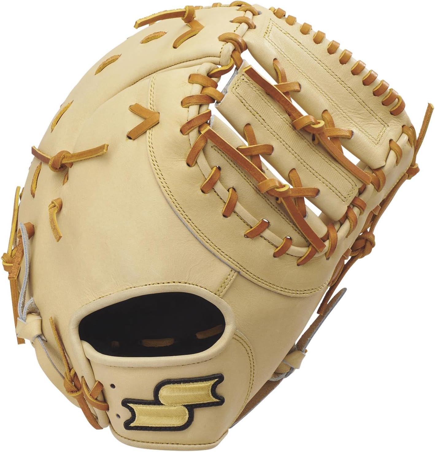 SSK SPF 130 Hard Type Special Selection Mitt Series, for First Baseman, Camel x Tan (1247), R (Left Throw)