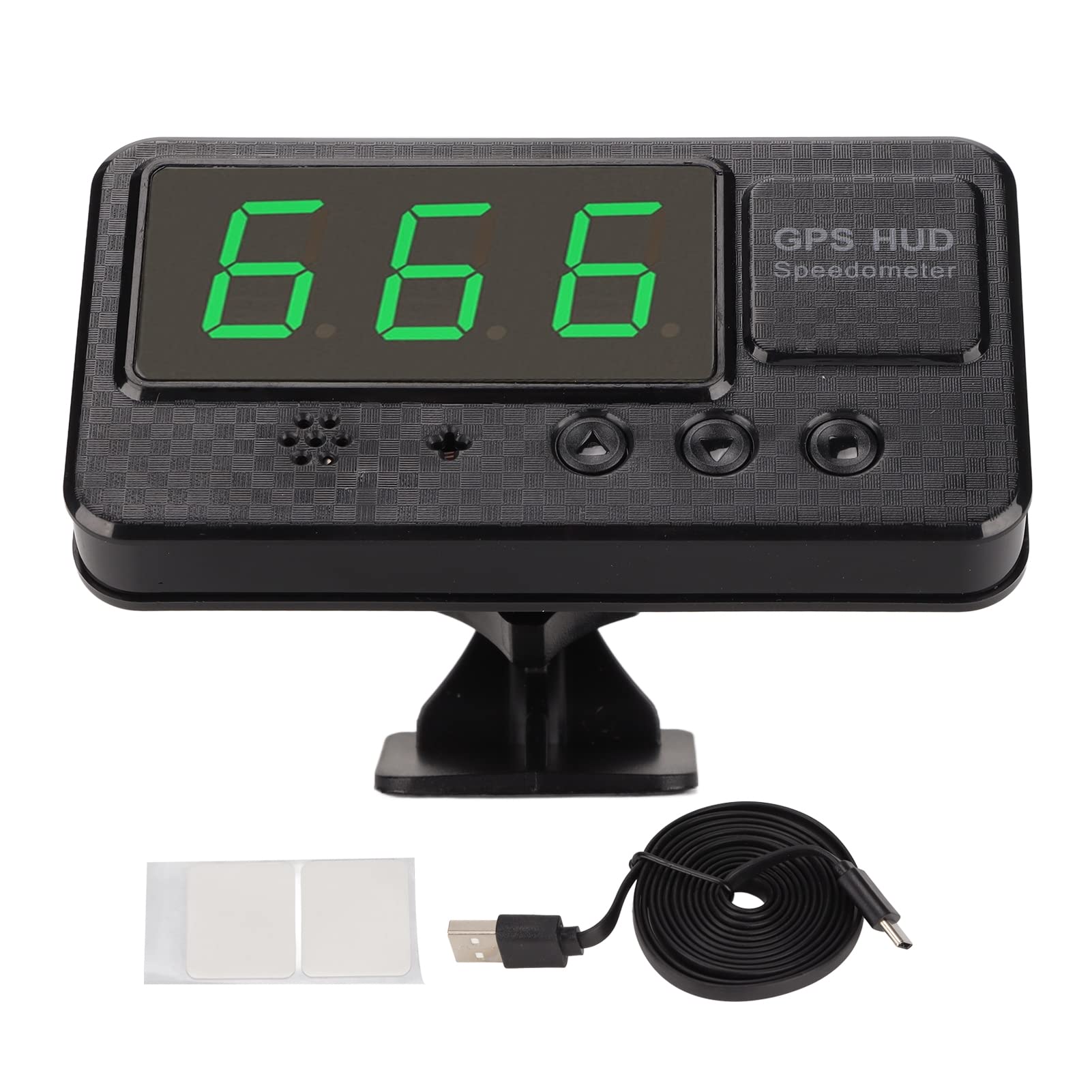 Car HUD Speedometer, USB Power Supply Multifunction Universal Speedometer GPS Head-Up Display Vehicle HUD,Satellite Speed Measurement/Single Driving Mileage Time/Overspeed/Fatigue Driving Alarm