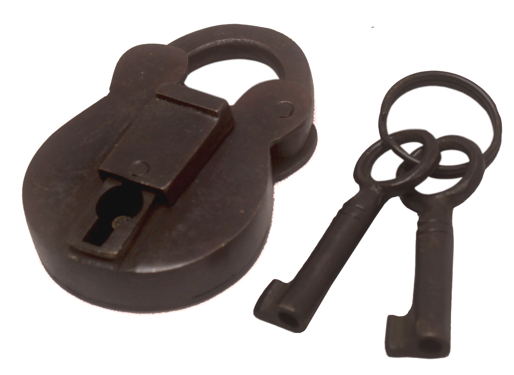 Nesha Antique Style Padlock With Keys Small