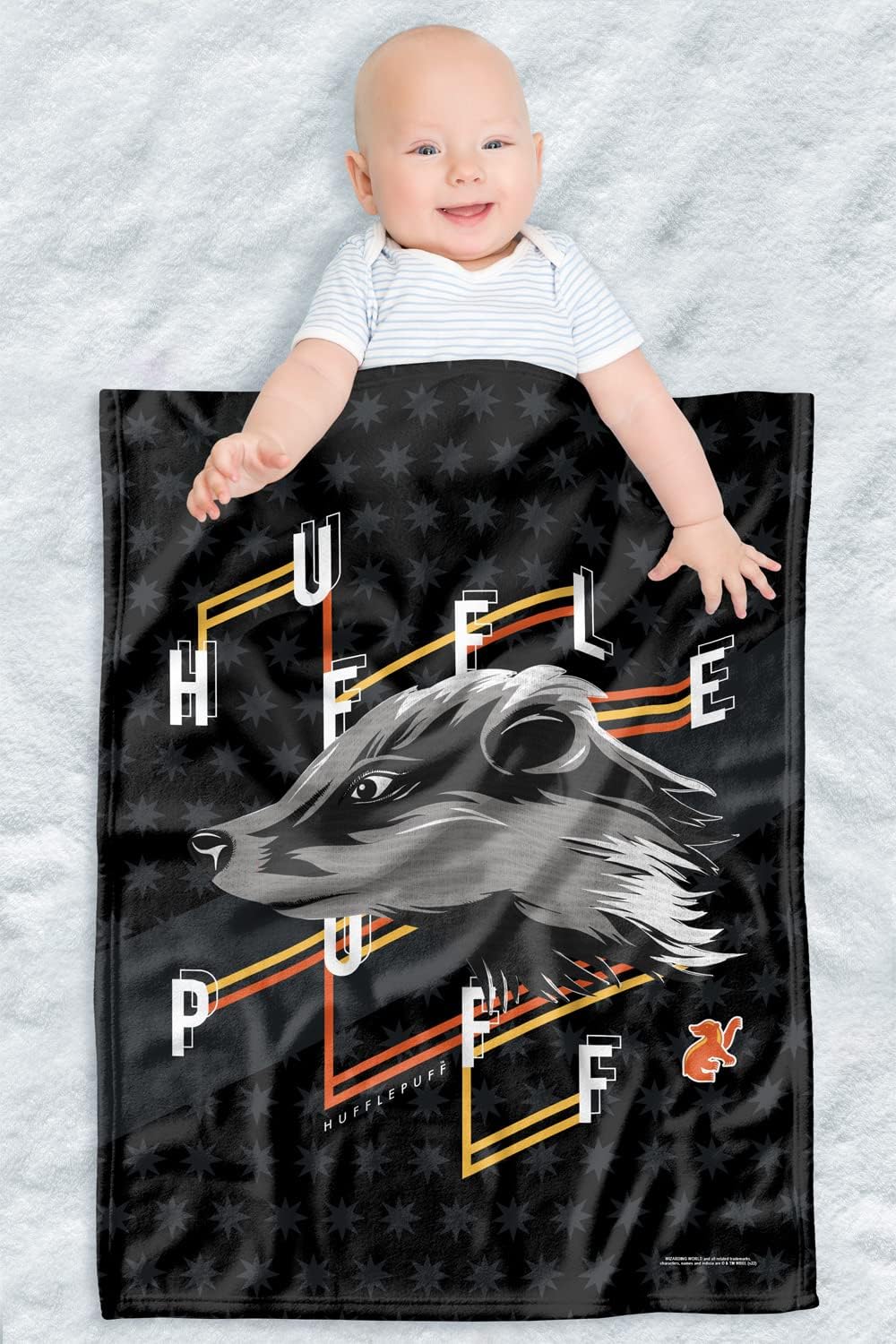 Harry Potter Blanket, 30"x40" Harry Potter Neo Industries Hufflepuff Soft Fleece Baby Blanket for Infant Toddler, All Season Cozy Crib Throw