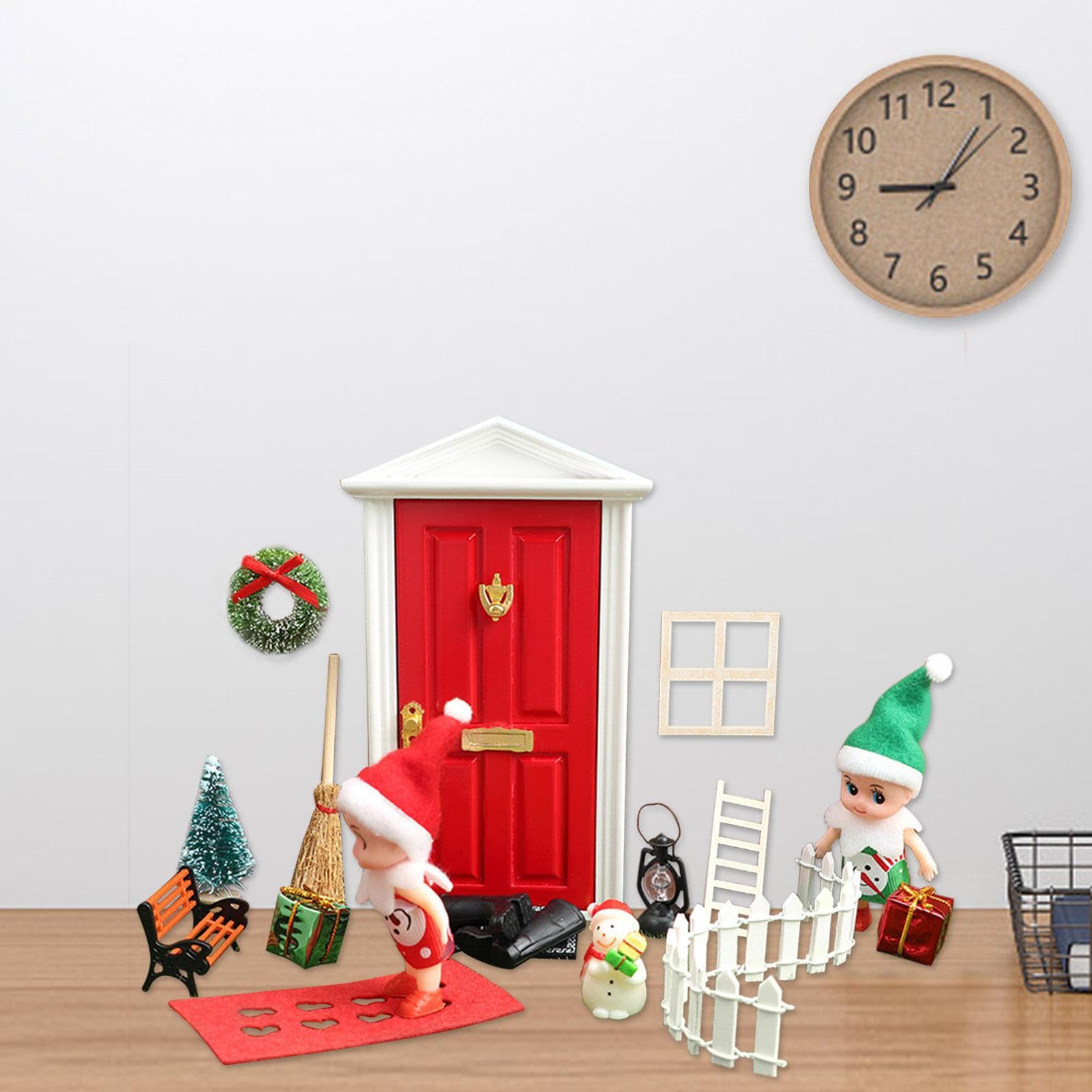 ZORQ 5 decorazioni natalizie in miniatura, kit fai da te in legno fai da te, kit fai da te in miniatura per cortile, casa, camera da letto, feste | te, kit fai da te in miniatura per cortile, casa, camera da , feste