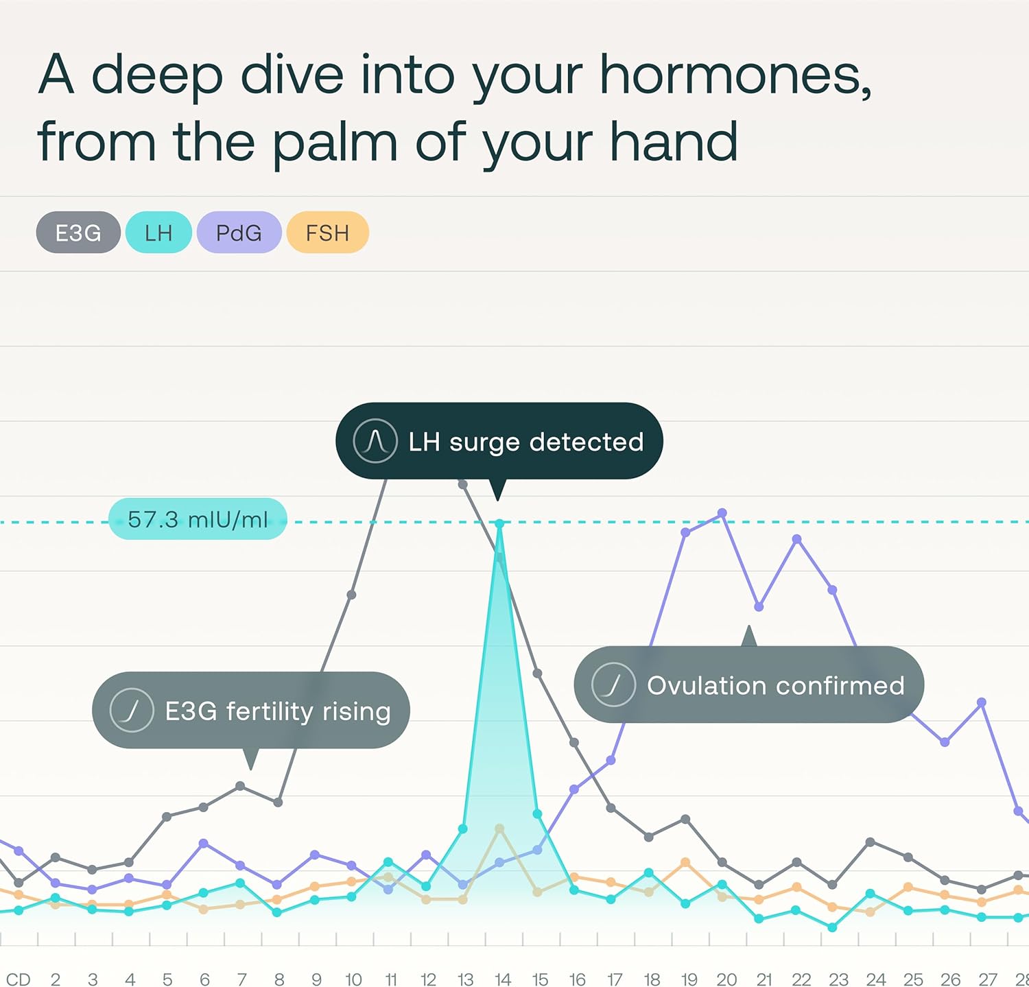 Mira Ultra4 Wands, Track 4 Key Fertility Hormones LH, PdG, E3G, and FSH for Family Planning & Pregnancy, Use at Home with The Mira Fertility Monitor Kit + App, 30 Ovulation Test Strips - Image 5