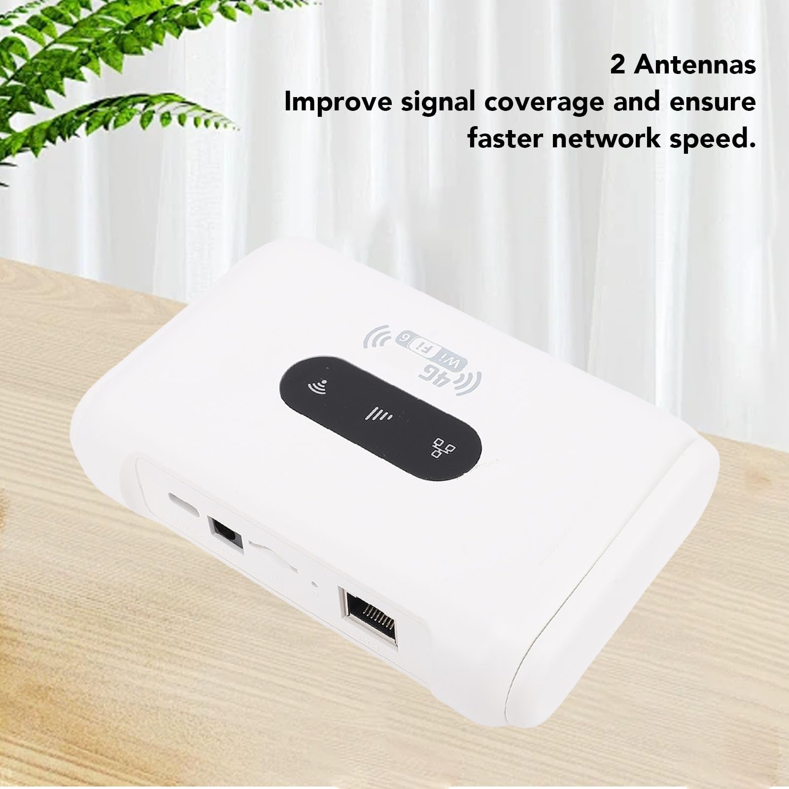 XUMIUZIY Router WiFi 4G LTE 300Mbps Bezprzewodowy z Gniazdem Karty SIM, | Bezprzewodowy router z modemem 4G CPE, 2 anteny, do podróży w biurze domowym, wersja europejska