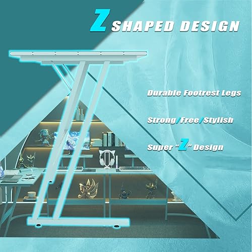 Miniatura 6 de Homall Escritorio para juegos en forma de L de 51 pulgadas escritorio de esquina para computadora mesa de escritorio para juegos con soporte