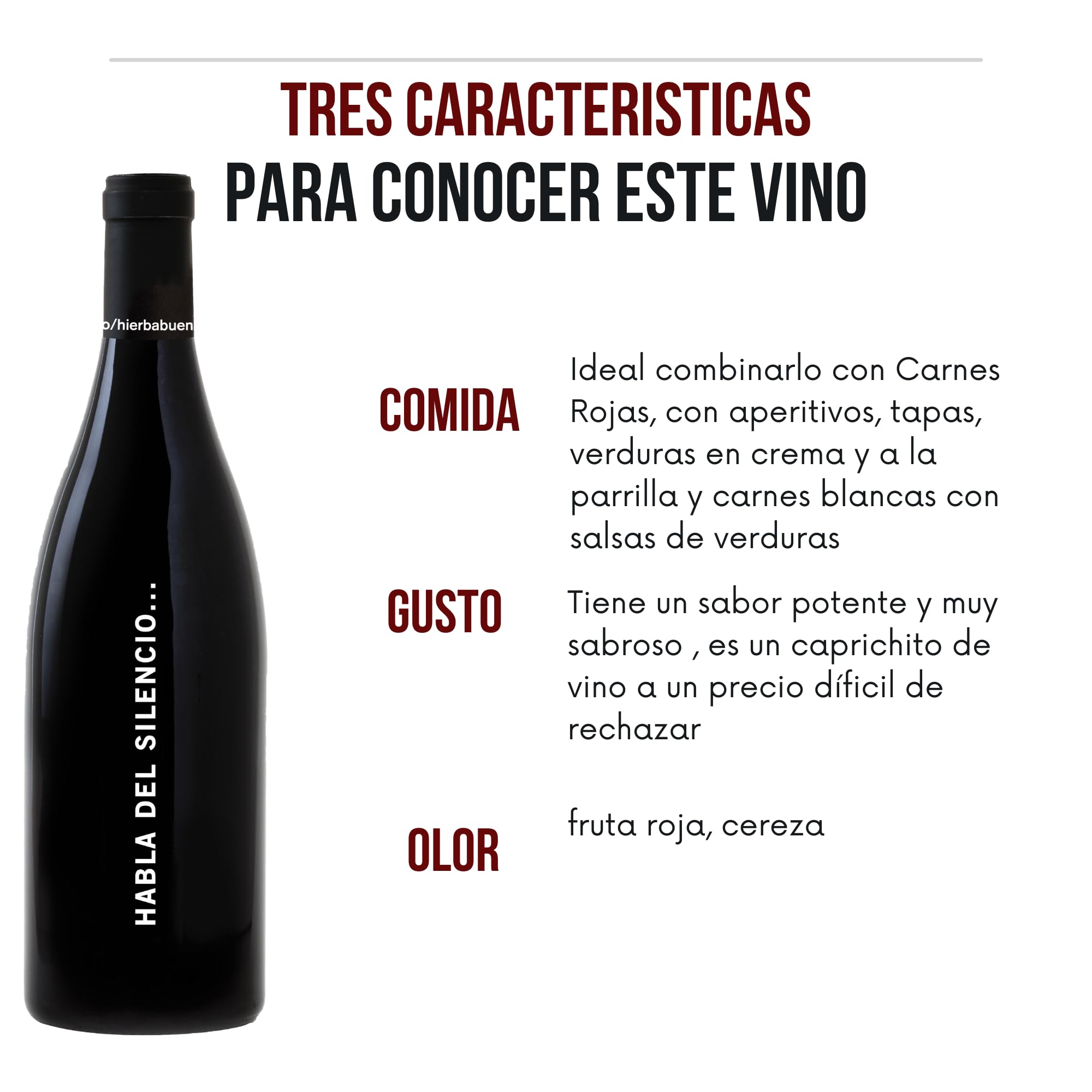 Habla del Silencio 2021 - Vino Tinto Crianza – Ideal para Guisos,Carnes y Embutidos Vino Díficil de Rechazar para una Buena Cena - Pack 6 Botellas 750ml