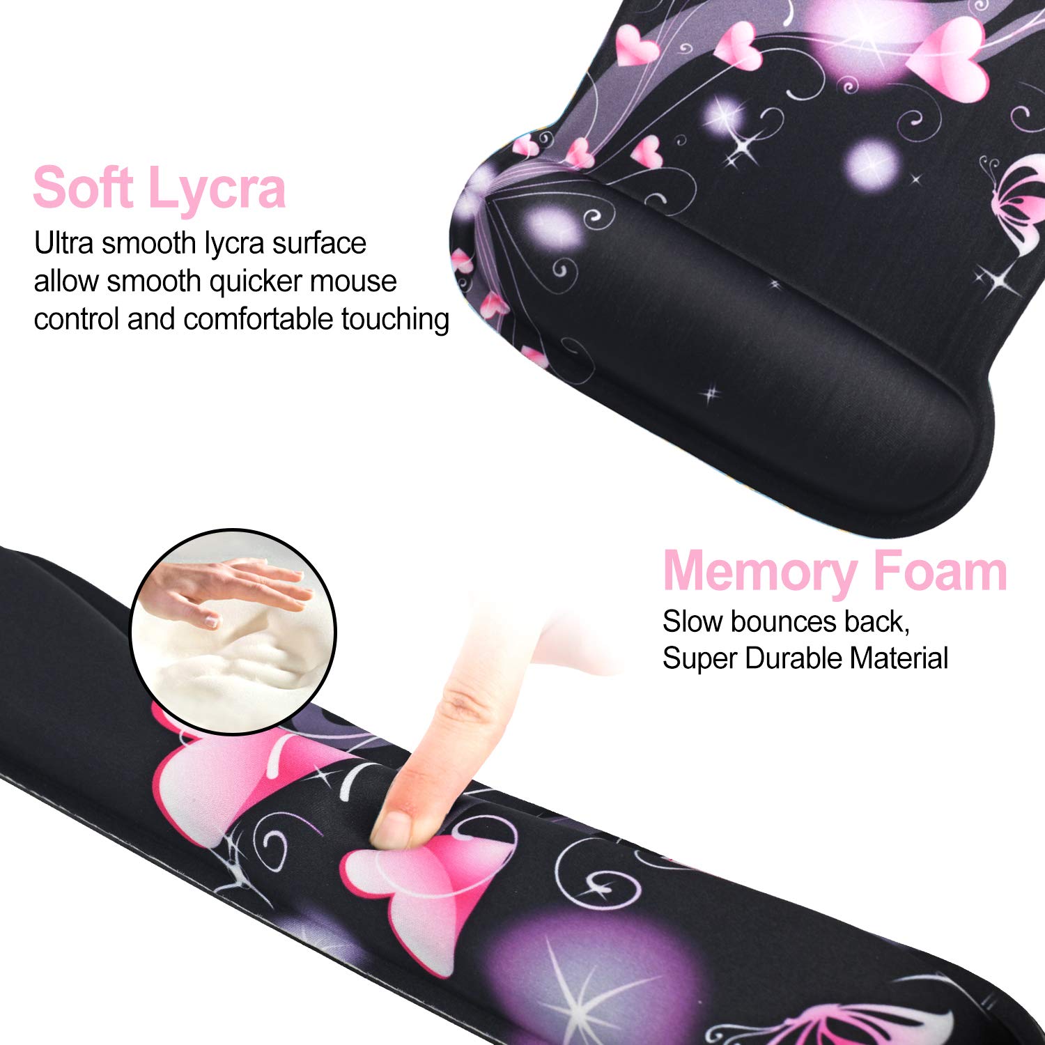 ToLuLu Keyboard Wrist Rest & Mouse Pad Set - Ergonomic Support -4
