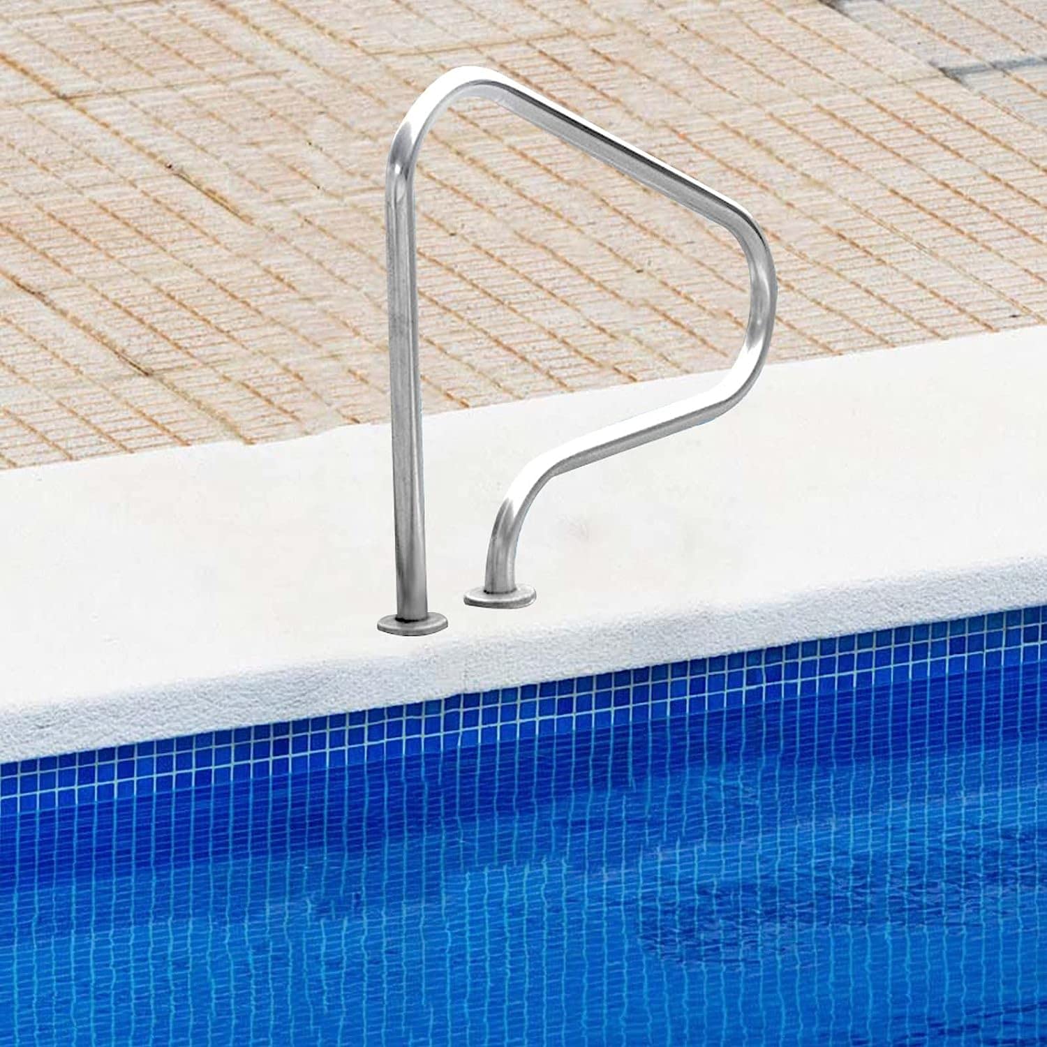 Sdgeryeeg One Color Handrail， Handrails 3-Bend Humanized Swimming Pool Safety Railing Grab Rail Easy Mount Grips