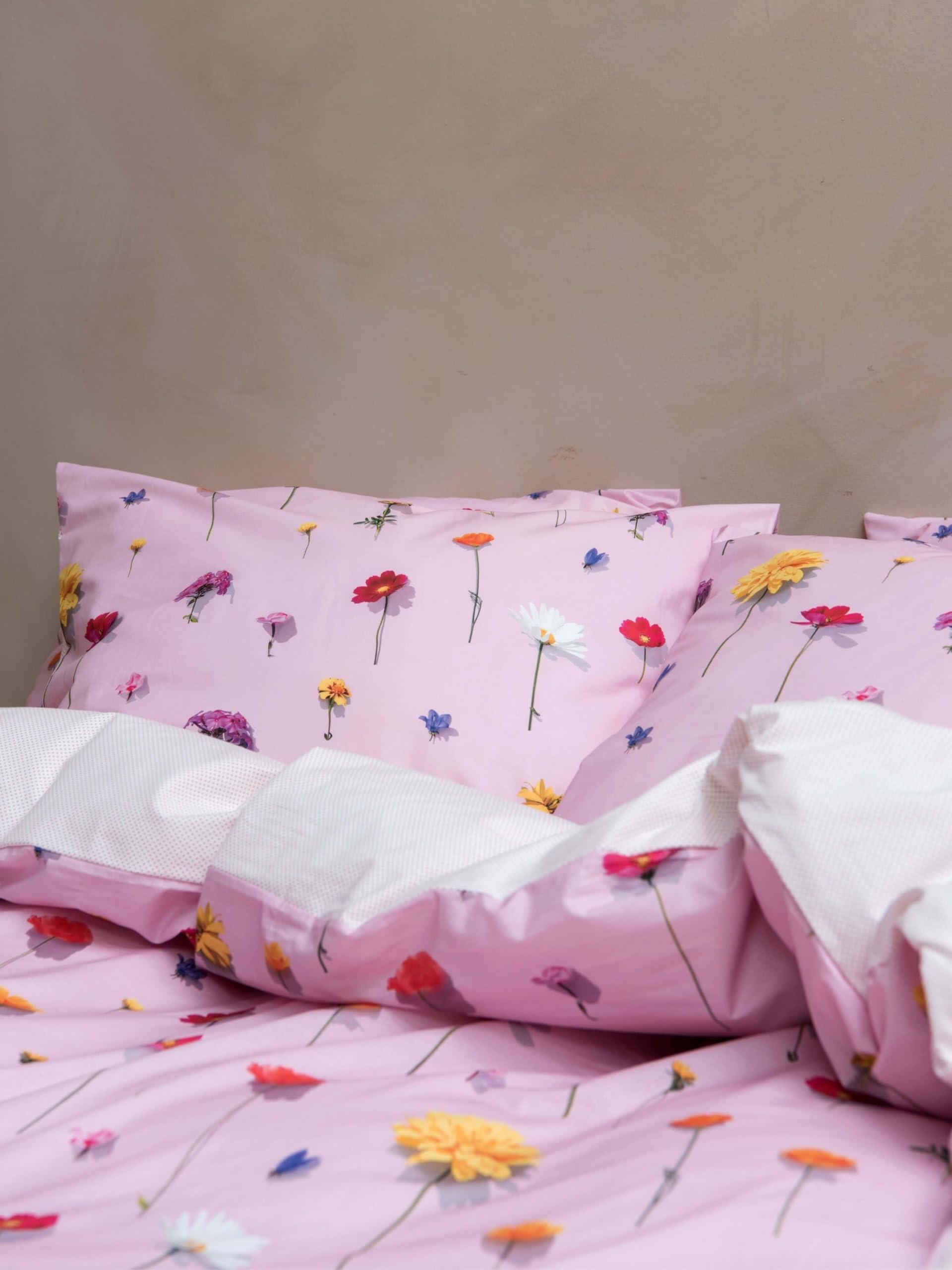 Snurk Komplet pościeli z bawełny organicznej Bloom Pink rozmiar 135 x 200 cm + 80 x 80 cm
