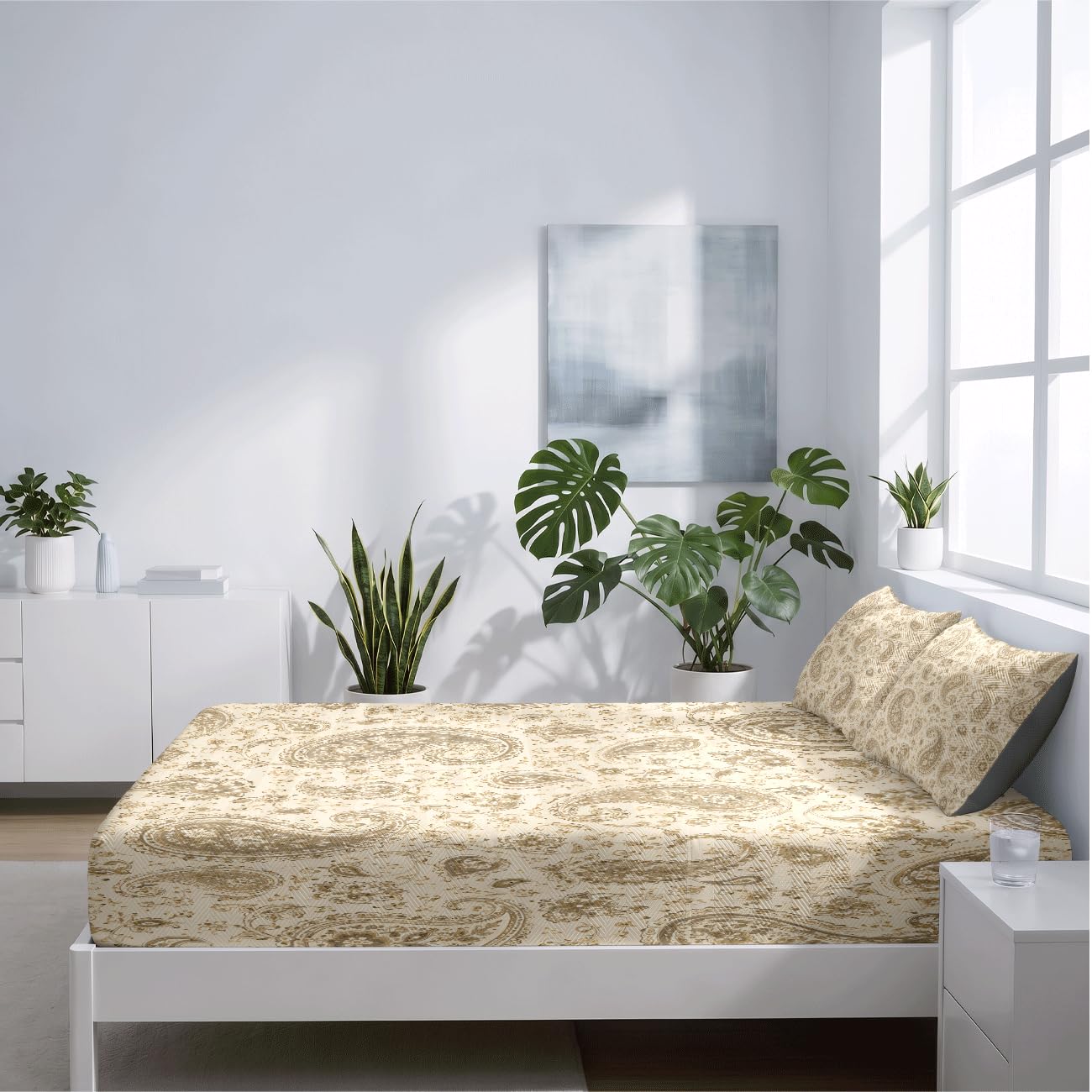 Lenzuolo Con Angoli Rinfrescante (Paisley 1,180x200cm)