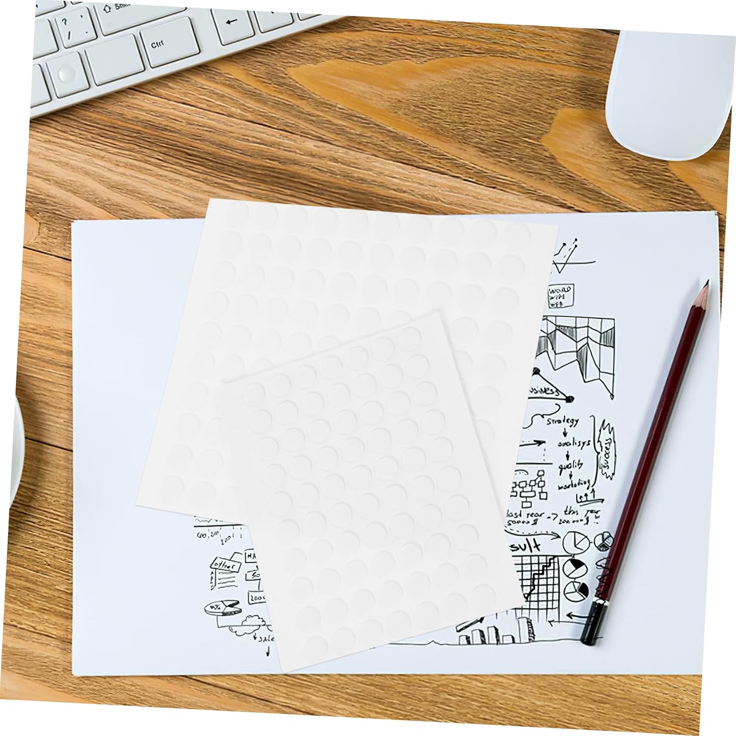 Double Sided Adhesive Dots 10 Sheets Removable Acrylic