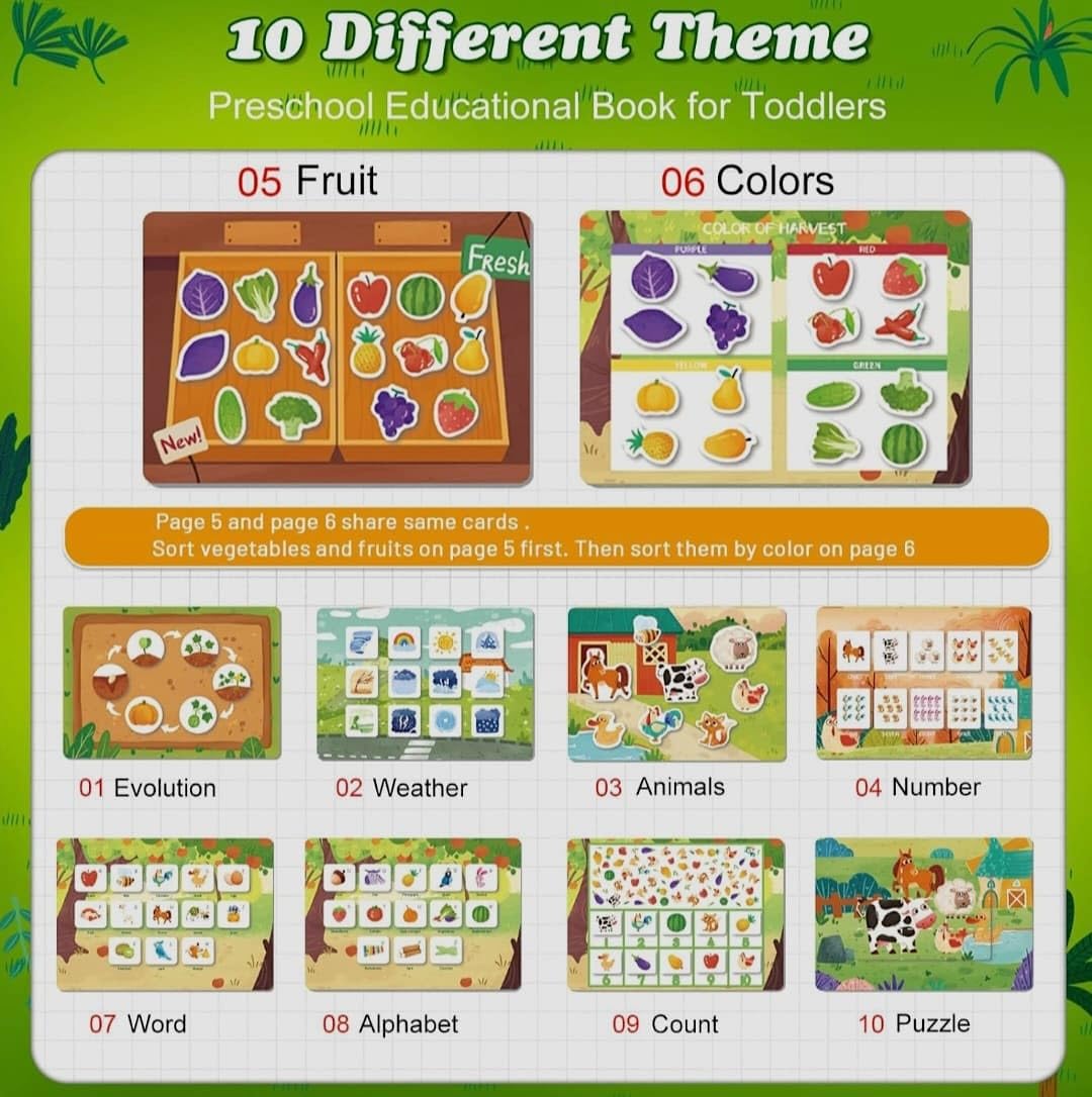 The Monti Club Montessori Toy Busy Book for Toddlers 3 4 5 6 Year Olds- Boys Girls Kids Sensory Toys (Farm Animals) - Image 3