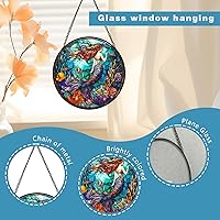 Vista 6 de Decoración colgante de sirena para colgar en la ventana, 7.87 pulgadas, decoración colgante de sirena, adornos de sirena, regalos para amantes