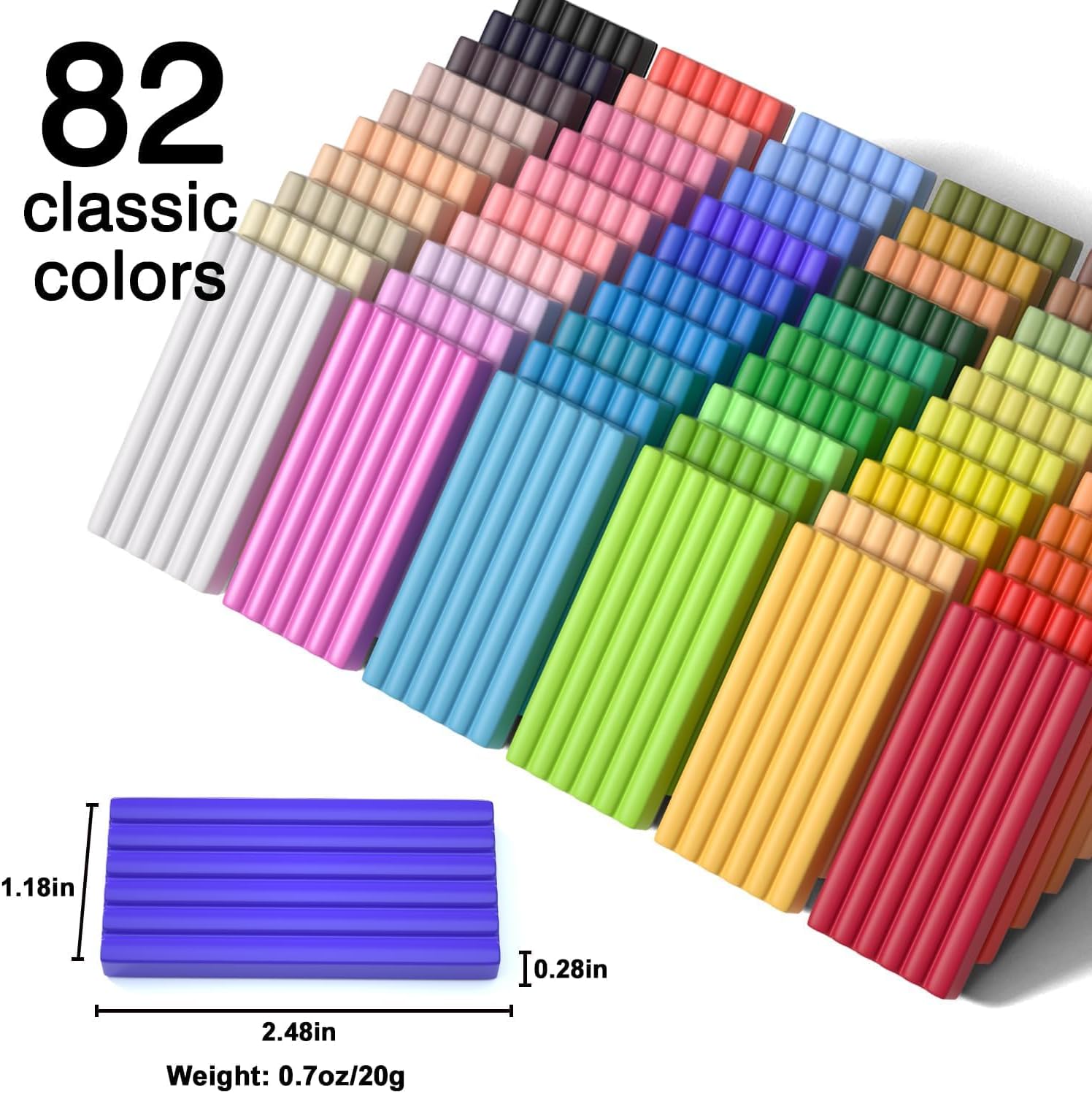 Shuttle Art 82 Colors Polymer Clay Kit, Oven Bake Clay for Kids, 19 Sculpting Tools, 16 Accessories, Non-Toxic, Non-Sticky DIY Crafts for Kids Adults