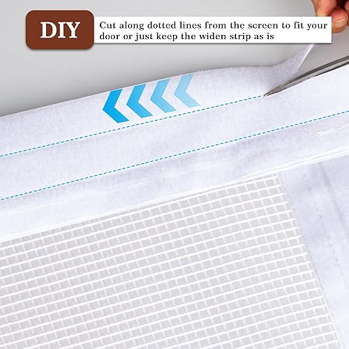 Miniatura 3 de Yotache - Puerta magnética ajustable con pantalla para puertas de 29"-33" de ancho y 79"-81" de altura, malla de poliéster reforzada con tira de