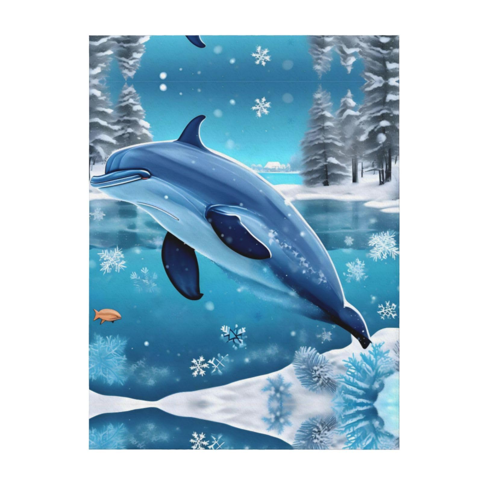 Couverture d'hiver dauphin anti-froid légère et durable pour lit et canapé