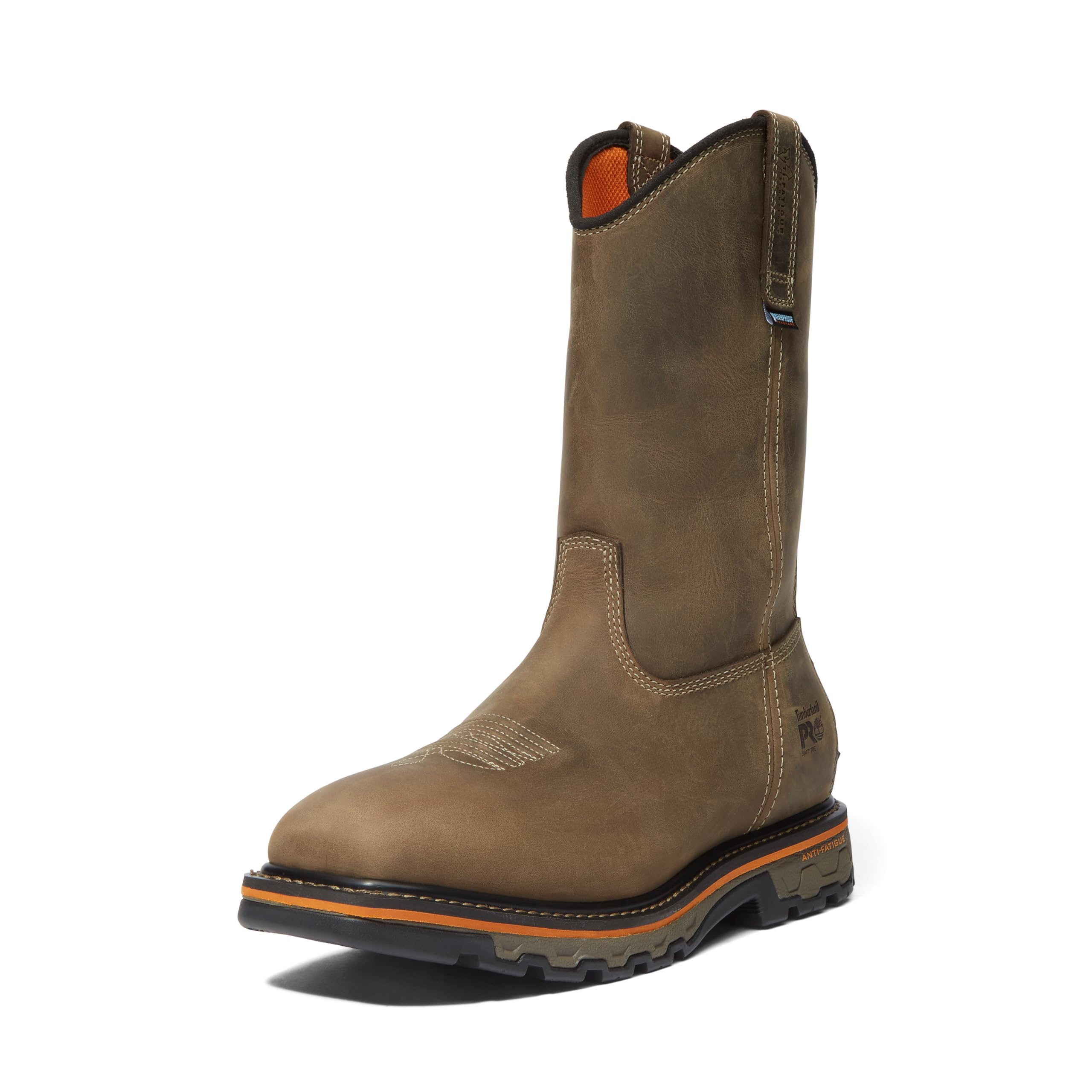 Timberland PRO Men's True Grit Pull On Soft Toe Waterproof Industrial Western Work Boot, Turkish Coffee-2024 NEW, 9 M US