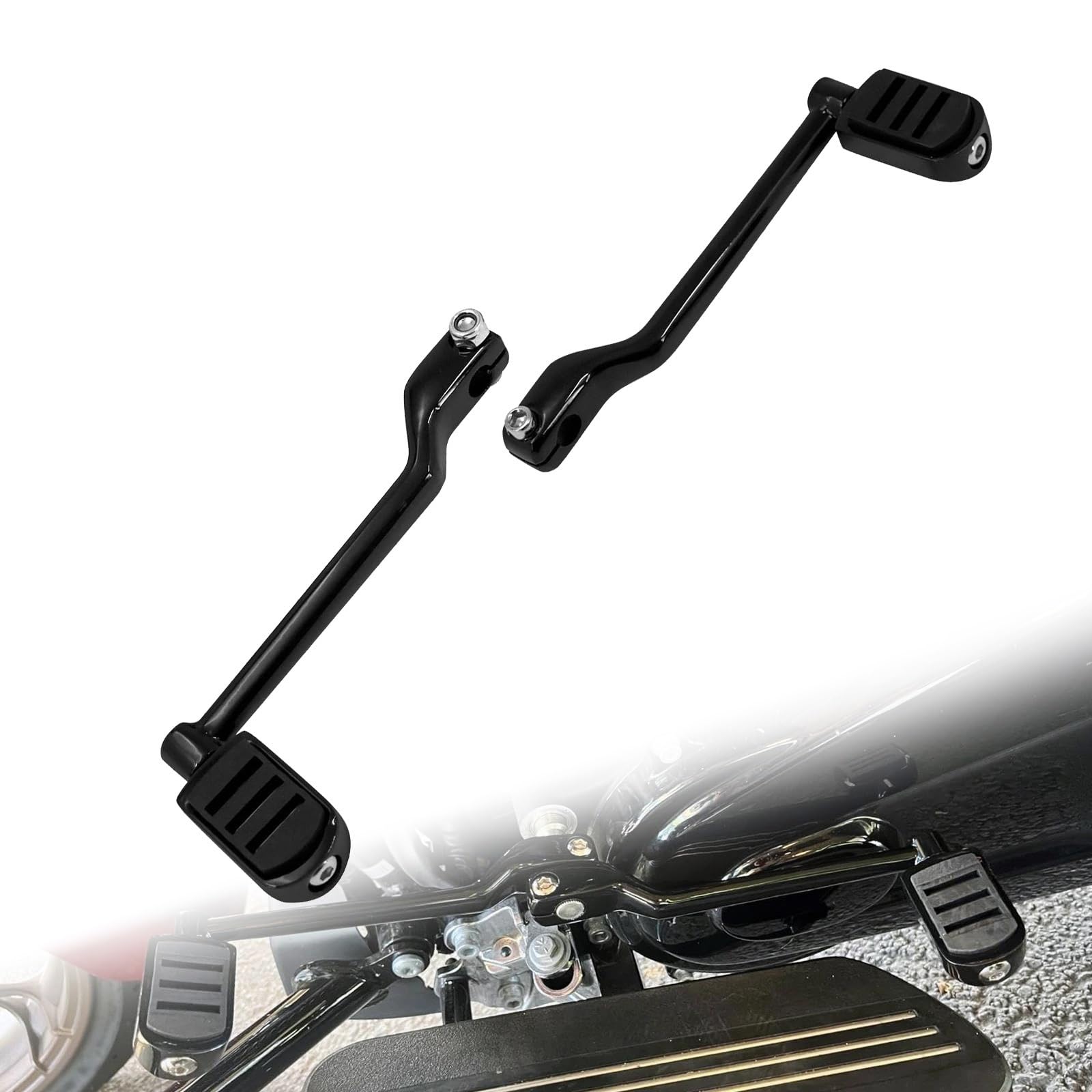YDYBDA Motorcycle Heel Toe Shift Lever Pedal Front and Rear Levers Shifter Pegs for Harley Touring Street Electra Road Glide Softail FL