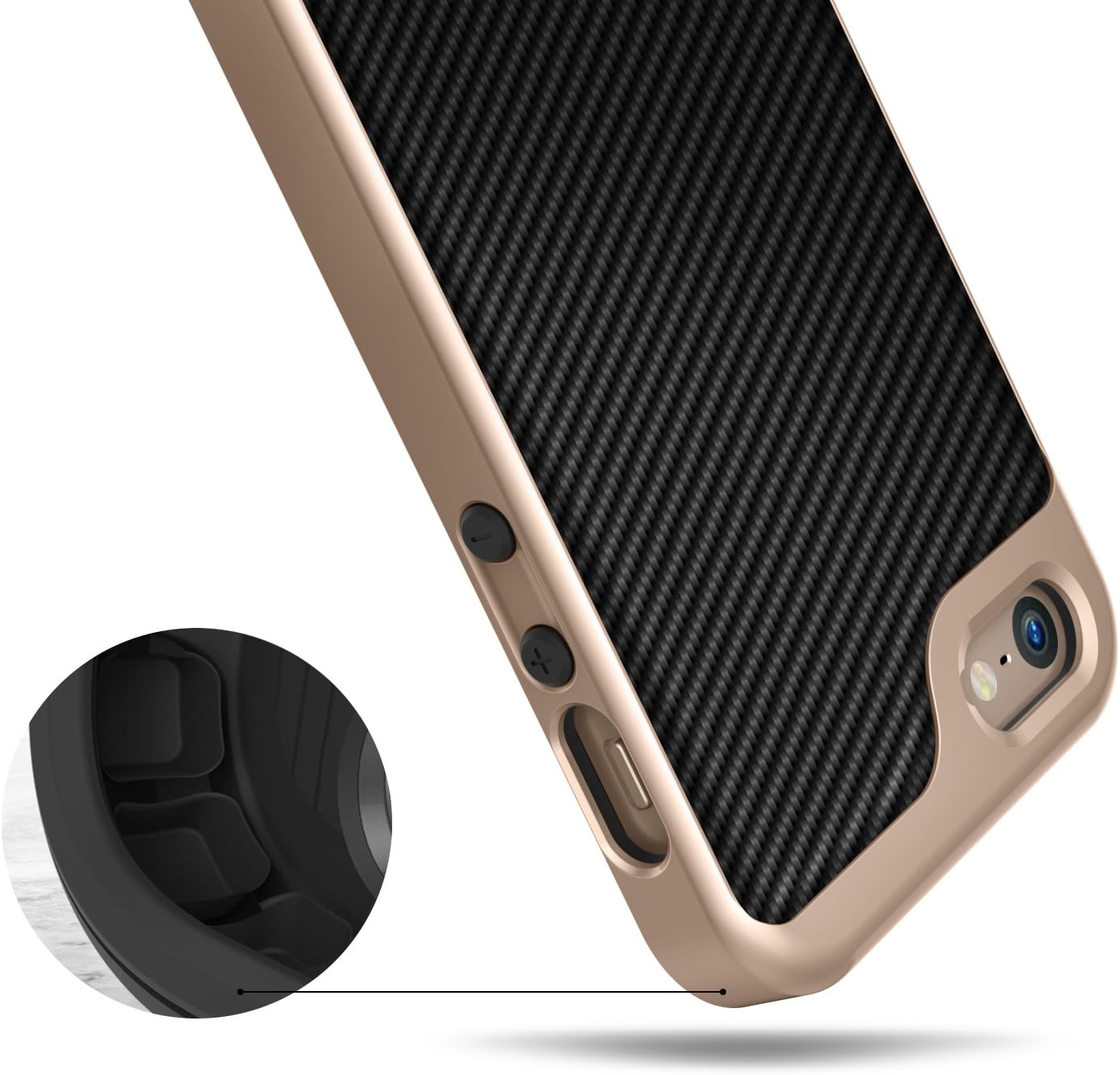 Caseology Envoy for Apple iPhone SE Case (2016) / for iPhone 5S Case (2013) / for iPhone 5 Case (2012) - Carbon Fiber Black