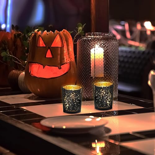 Miniatura 7 de Raiten 50 portavelas votivas de vidrio a granel, portavelas para velas de té, centro de mesa de boda, centro de mesa para el hogar, cumpleaños,