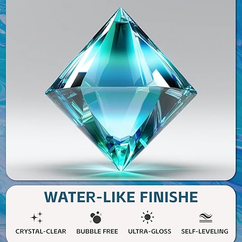 Miniatura 7 de ZYNNORIX - Kit de resina epoxi transparente, fuerte, duradero, no amarillea, sin burbujas, autonivelante, para bricolaje, joyas, mesa, moldes,