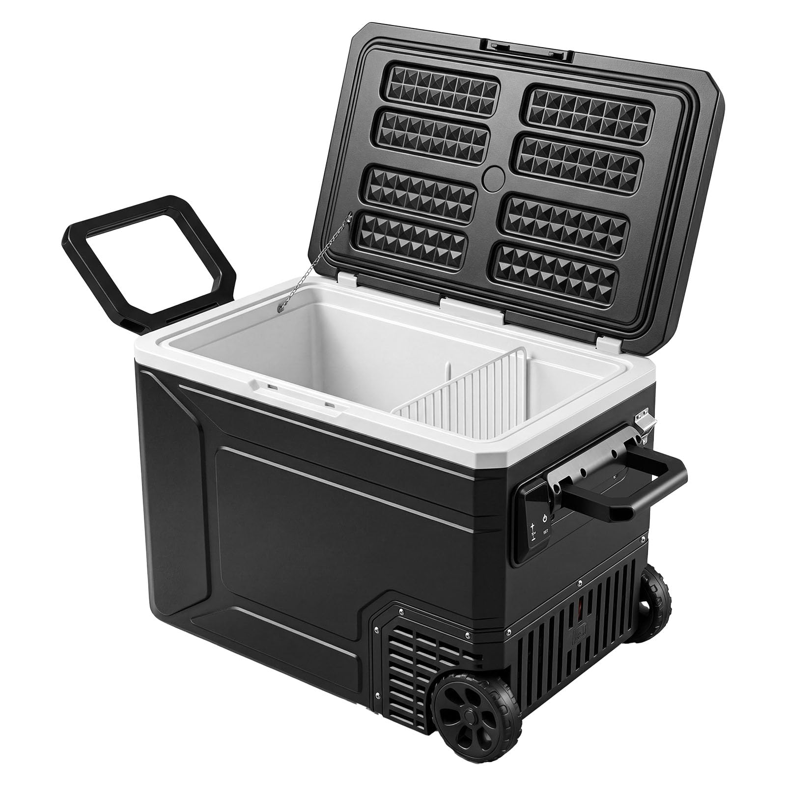 VEVOR Frigorifero Elettrico Portatile per Auto, Frigo Portatile con Ruote per Campeggio Viaggio Picnic Barbecue Feste Barche Capienza 78 Litri, Mini Frigo a Compressore da -20 a 20°C, Controllo APP