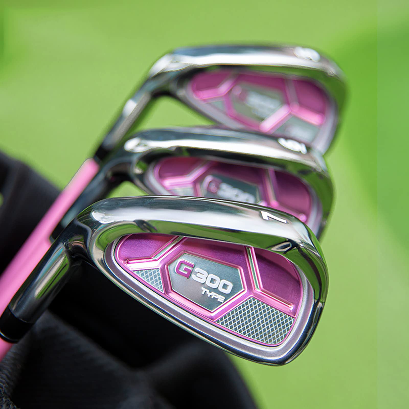 Palos de Golf Individuales para Mujer, hierros para Zurdos, Varilla de Grafito de Acero Inoxidable, diseño de Centro de Gravedad bajo, Amplia Superficie de Impacto, para principian
