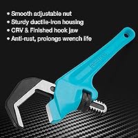 Vista 6 de DURATECH 9-1/2 inch Hex Offset Wrench, Hex Pipe Wrench, CR-V Hook Jaw