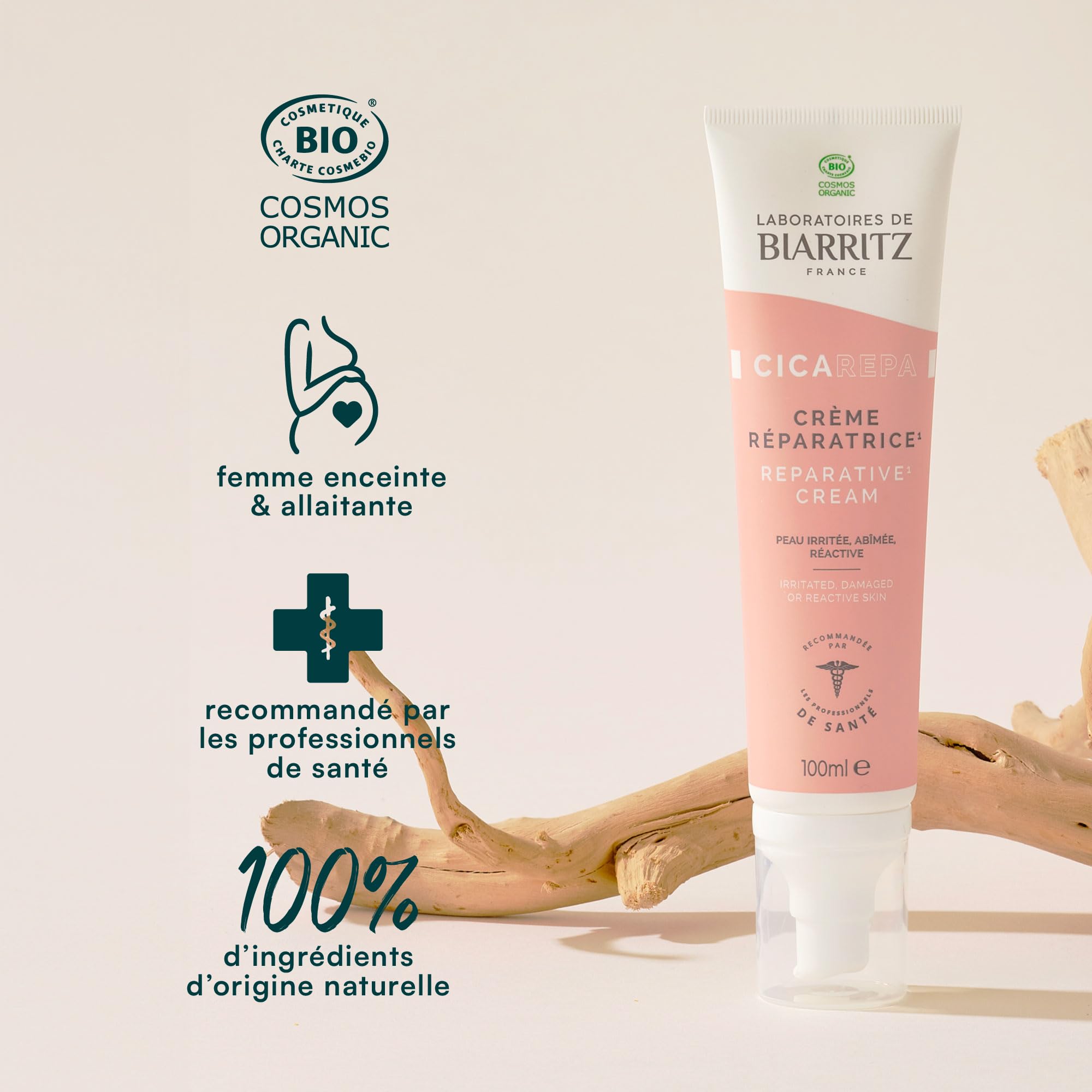 Laboratoires de Biarritz CICA Repa Crème Réparatrice Bio 100 ml