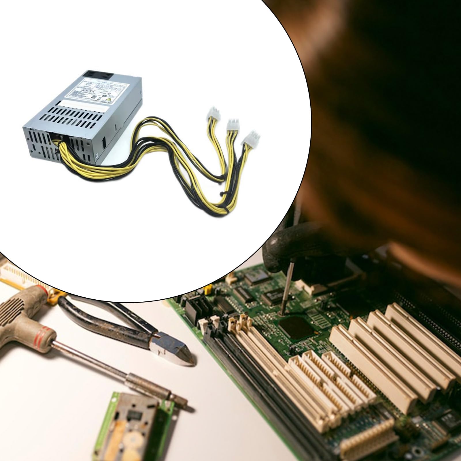 Hocheffizientes 250/300/400/500 W 1U Flexs ATXs-Netzteil mit PCIe 6-poligen Steckern für stabilen Betrieb Server-Stromversorgung