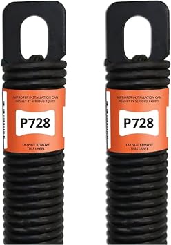 Alcan P728 - 28 in. Garage Door Plug-End Extension Spring 0.177 in. No. 7 Wire Pack of 2