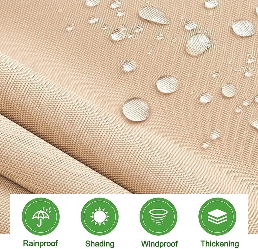 Toile De Rechange pour Parasol Déporté 3 M X 4 M - Protection UV, Housse Rectangulaire pour Parasol De Terrasse, Jardin Et Marché - Protection Solaire Extérieure Résistante Khaki 3x4m(9.8x13ft)