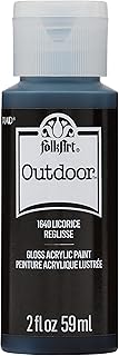 FolkArt Outdoor Acrylic Paint in Assorted Colors (2 Ounce), 1640 Licorice