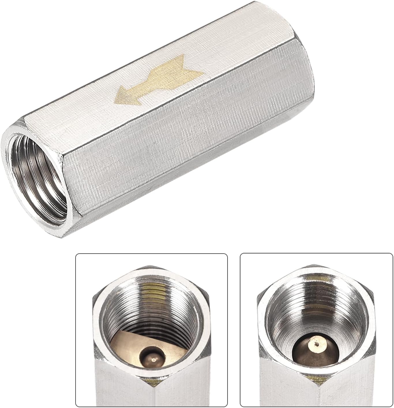 MECCANIXITY One Way Air Check Valve G1/8 G1/4 BSP Female Threaded Full Port Check Valve 4in2 Sets