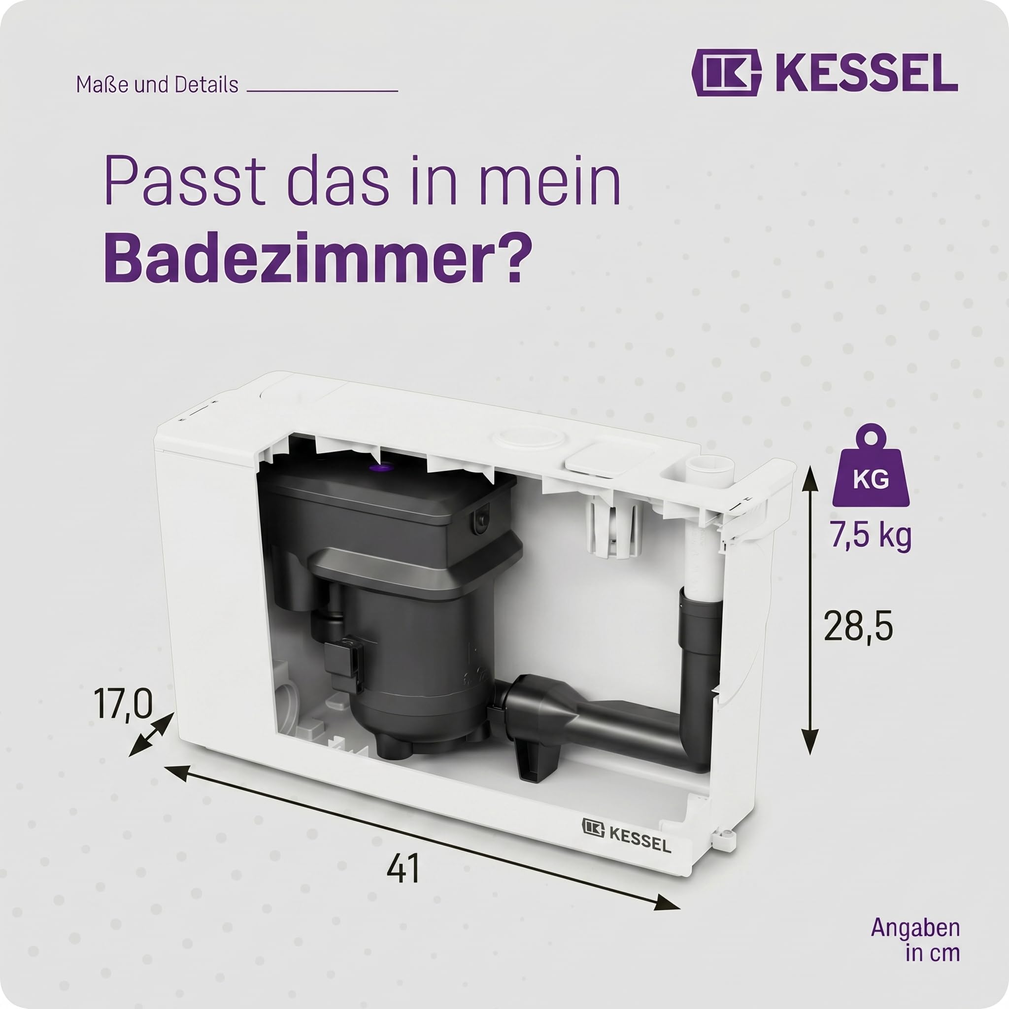 KESSEL Minilift M 28565 Schmutzwasserhebeanlage für fäkalienfreies Abwasser