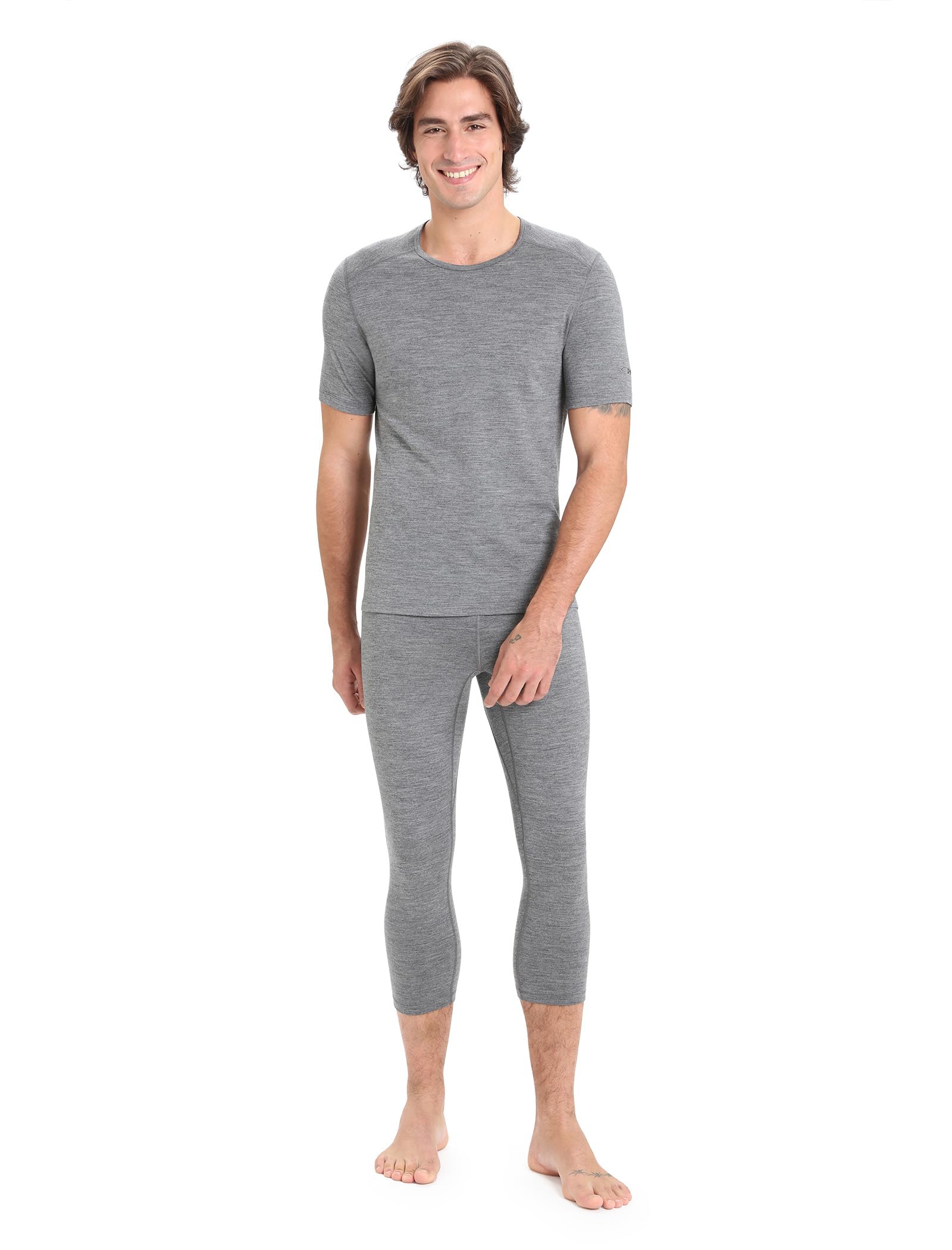 Icebreaker 200 Oasis Short Sleeve Thermal Cold Weather Base Layer Crew T-Shirt 200 Oasis Camiseta de Manga Corta térmica para Clima frío Hombre (Pack de 1)