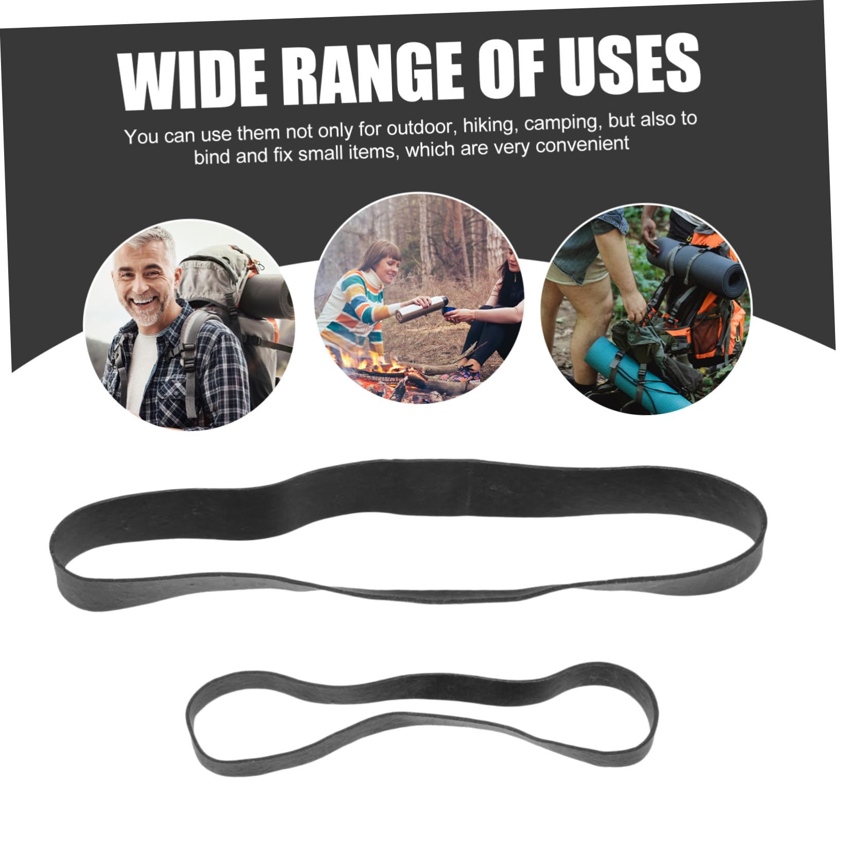Taktische Outdoor Gummibänder Kleine Große UV beständig Elastisch Kälte Hitzeresistent Vielseitig für Camping Wandern Survival Robuste Schwere Gummibänder