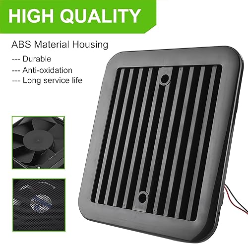 Miniatura 2 de AUTOXBERT Ventilador de ventilación lateral para caravana, 2.4 W, 12 V, ventilador de escape silencioso de ventilación de aire para caravana,