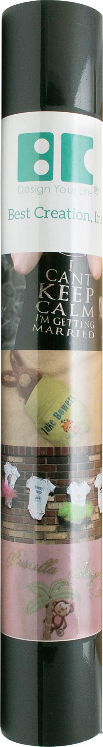 Best Creation Iron-On Vinyl Matte Finish Decorative Supplies, 12"X24", Black